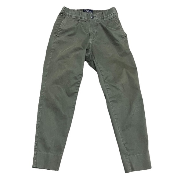 Vintage Y2k Abercrombie & Fitch Green Pleated Crop Pants XS Preppy Coastal Beach - Picture 1 of 8